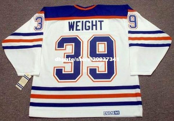 

wholesale mens doug weight edmonton oilers 1995 ccm vintage home retro hockey jersey, Black;red