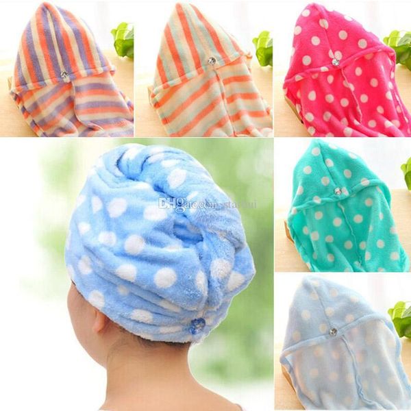 

girls women bathroom super absorbent quick drying superfine fiber flower bath towel hair dry bath cap salon towel cap bathing wx9-430