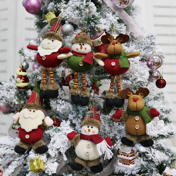 

3pcs merry christmas ornaments christmas gift santa claus snowman tree toy doll hang decorations for home enfeites de natal