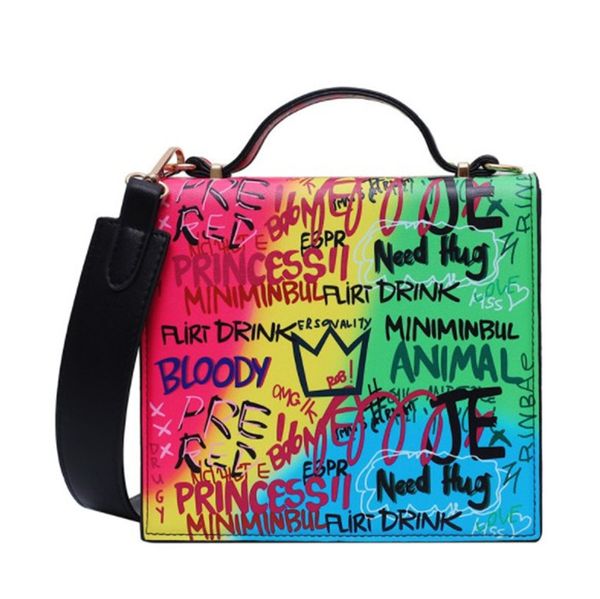 

one shoulder girls' fashionable women's bags with colorful letter messenger bag fashion ph-cfy2001131