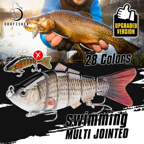 

original multi jointed hard bait swimming lure 6-segment fishing lure fishing wobbler lifelike crankbait swimbait tackle