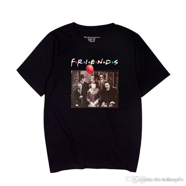 

глава друзья мужские футболки дизайнер printed mens summer tops casual punk стиль мода шорты гильза, White;black