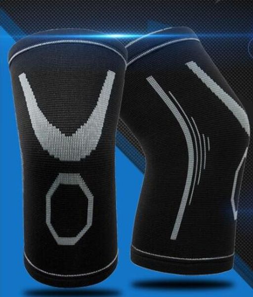 

protect jacquard knitting nylon kneepad sports warm protection elbow knee pads football fitness basketball sports soccer training sports, Black;gray