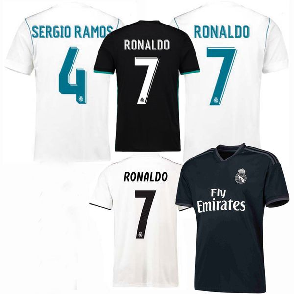 

retro classic 2017 2018 2019 real madrid soccer jersey isco benzema ronaldo sergio ramos home away 17/18/19 football shirt, Black;yellow