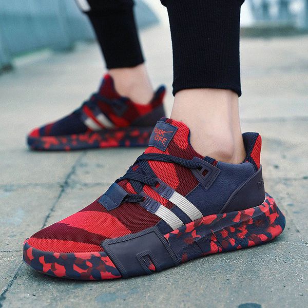 

running shoes 2019 autumn camouflage casual sneakers jogging shoes men flying fabric breathable lightweight sport shoe men 39-46