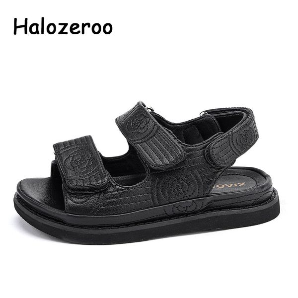 

summer kids beach sandals baby girls flower sandals children brand soft shoes boys black casual fashion shoes 2020 new, Black;red