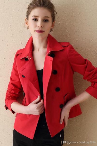 2019 Supply Fashion Winter London Brit Trench Coat For Women Long Sleeve Solid Short Coats Double Breasted Slim Fit England Casual Jackets From