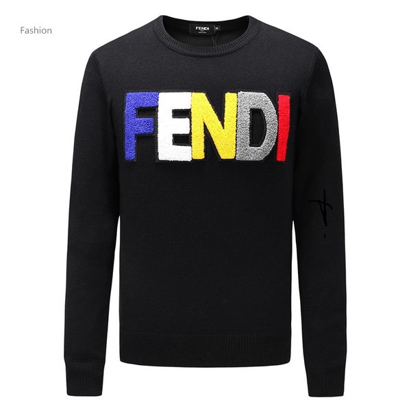 

men brand designer sweaters 2019 winter new knitwear fashion letter casual british style clothes soft pullover -3xl, White;black