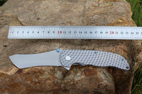 

custom [not grimsmo] norseman bÃ¶hler m390 blade blue anodized ti hardware diamond pattern titanium tactical camping tool pocket knife knives