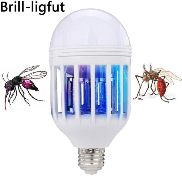 

outdoor gadgets led bulb e27 15w 1000lm 6500k anti-mosquito lamp insect zapper flying moths killer light 110v/220v repeller