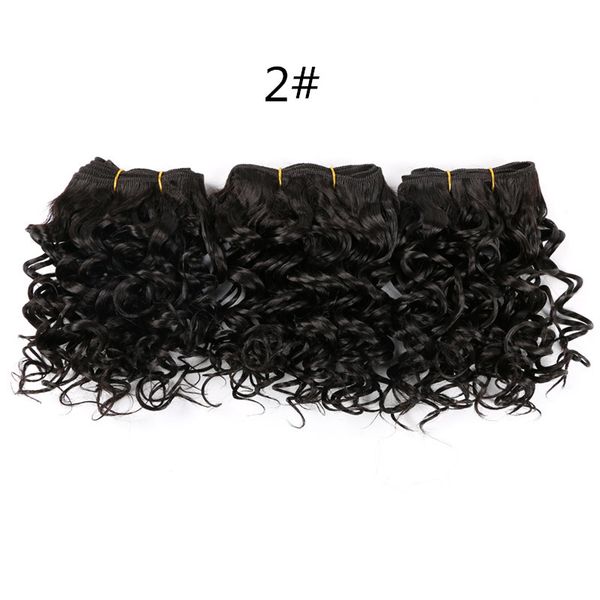 

synthetic jerry curl hair extensions 8 inch ombre jamaican bounce crochet hair afro kinky curly, Black