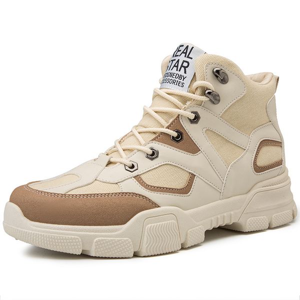 

2019 winter fashion mens high-old dad casual shoes black white grey beige mens trainers sneaker shoes