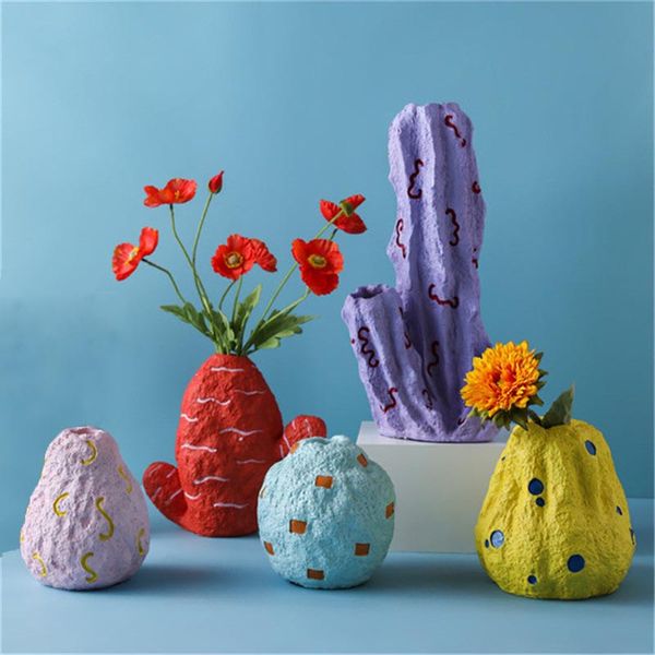 

creative resin vase home decoration vase cactus shape deskflower vase living room crafts home decoration accessories