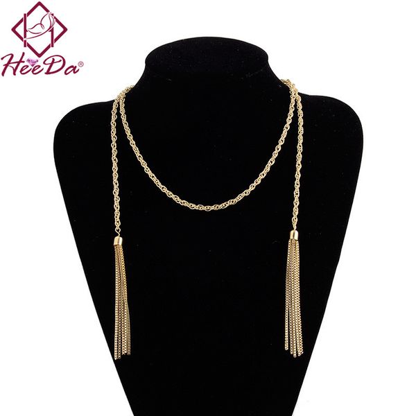 

fashion trend creative alloy women necklace graceful contracted retro style sweater chain selling elegant vintage kolye, Silver