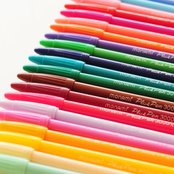 

24 pcs color gel pens monami 3000c pen canetas escolar zakka school supplies office material korean stationery