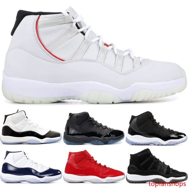 

11 basketball shoes platinum tint concord 45 cap and gown prm bred heiress gym red space jams 11s men sports sneakers 5.5-13