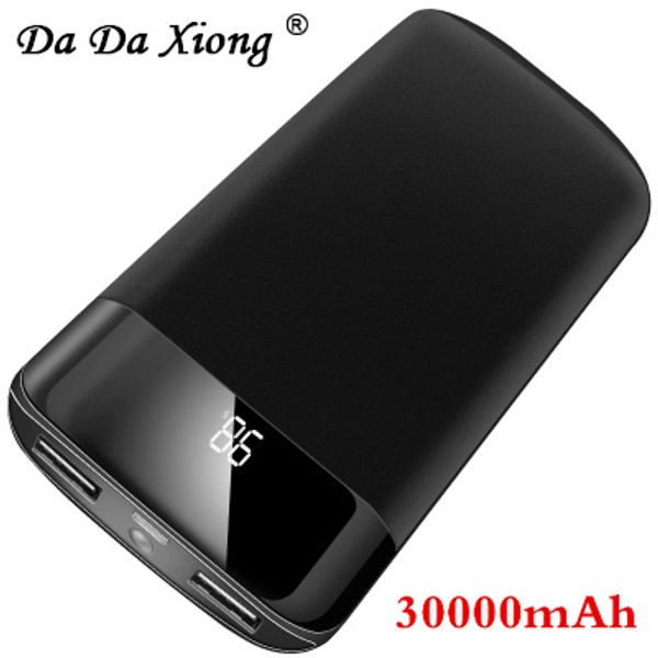 

18650 30000mah Power Bank Внешняя батарея PoverBank 2 USB LED POWERBANK портативный мобильный телефон зар