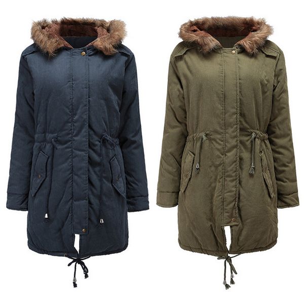 

gryffon 2019 new parkas female women winter coat thickening cotton winter jacket fashion womens outwear parkas for women, Black