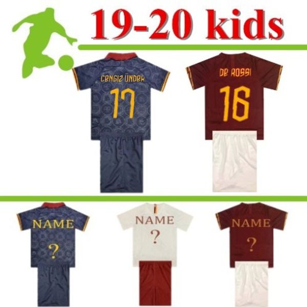 

thailand de rossi dzeko zaniolo soccer jersey rome 2019 totti as perotti jersey 19 20 football kit shirt 2020 roma men and kids, Black;yellow