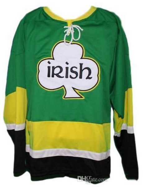 

size xxs-6xl retro team ireland irish retro hockey jersey new green embroidery stitched customize any number and name jerseys, Black;red