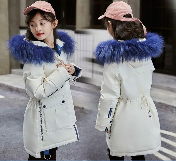 

kids winter jacket girls down jacket winter coat for kids girls down coat with hood toddler girl -30, Blue;gray