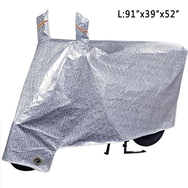 

rainproof motorcycle cover dustproof silver with storage bag accessories