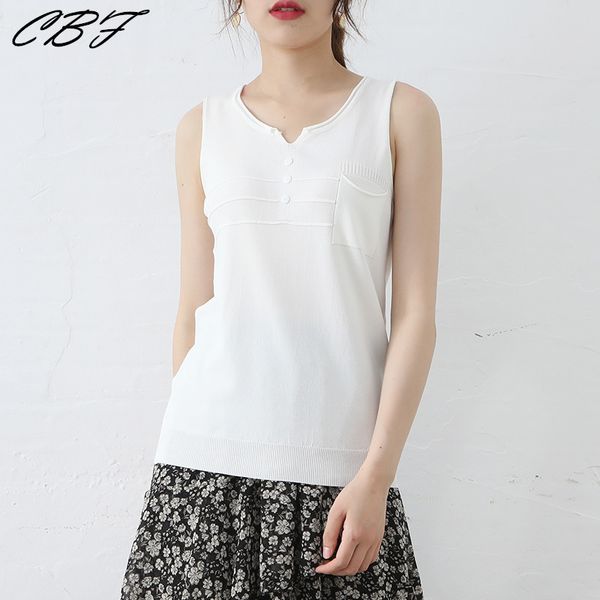 

women's vests 2021 summer ladies knitting linen vest button collar pocket decoration good air permeability pleasantly cool knitted slin, Black;white