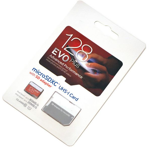 

Dhl hipping 8gb 16gb 32gb 64gb 128gb 256gb evo plu micro d card cla 10 martphone tf card tablet pc torage card 80mb