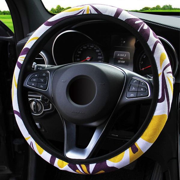 

leepee аксессуары для интерьера автомобиля бабочка печатный стайлинг цветы печать крышка рулевого колеса авто декор рулевая крышка универсал