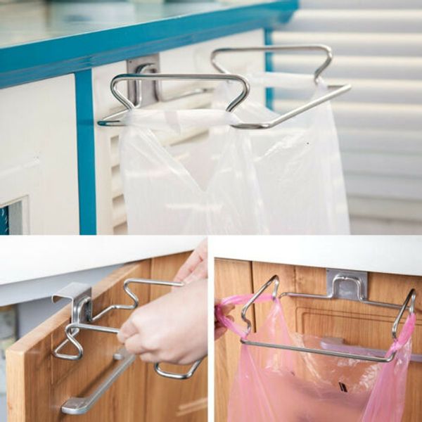 

kitchen waste carrier bin bag holder hanging hook rubbish reuse garbage rack