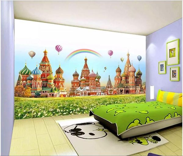 

3d wallpaper custom p mural children's room castle dream world tv background wall wallpaper for walls 3 d