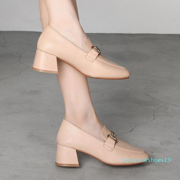 

malemonkey 932394 vintage 2020 new spring autumn office metal decoration fashion women shoes t19, Black