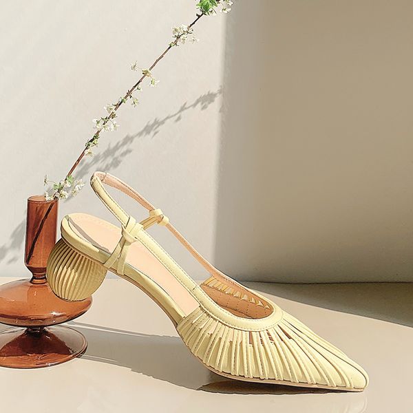 

wetkiss 2020 oem fashion low heel women pumps shoes strange heel shoes women slingbacks shoes pumps for ladies, Black