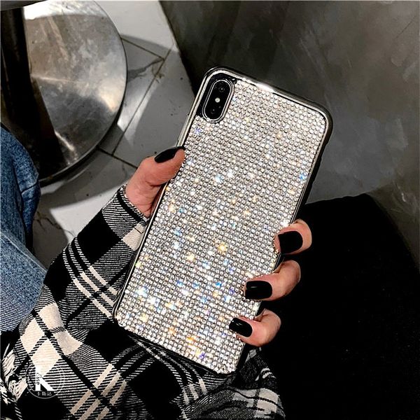 

Luxury Bling Алмазный телефон дело Мягкий чехол для iphone 6 S 7 7plus 8 8plus X 10 XR XS Max