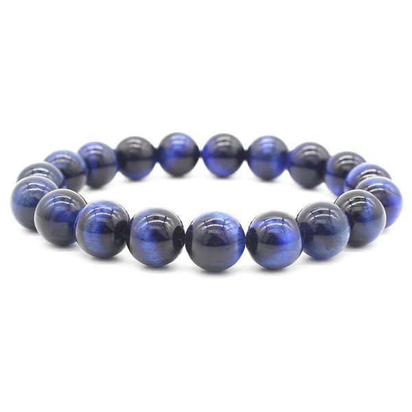 

faceins natural blue tiger eye beads natural stone bracelet for women men 6/8/10mm beads charm bracelets fashion jewelry, Golden;silver