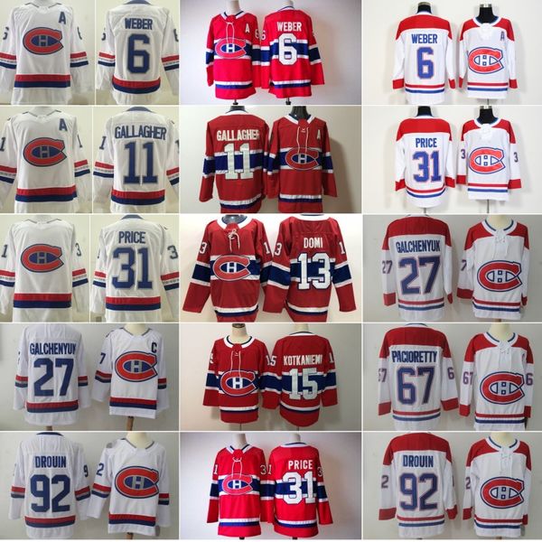 

100th Classic 2018 New Montreal Canadiens 31 Carey Price 6 Shea Weber 92 Jonathan Drouin 27 Alex Galchenyuk 67 Pacioretty 100% Stitched