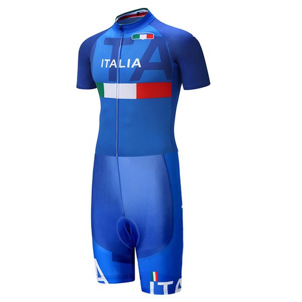 

racing sets 2021 skinsuit cycling clothing one piece bodysuit italia ropa ciclismo mtb bike men outdoor wear # sk202100021703, Black;blue