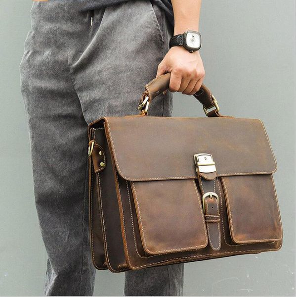 

genuine leather women briefcase red real leather lapbags female male ladies work tote casual messenger bag office portfolio