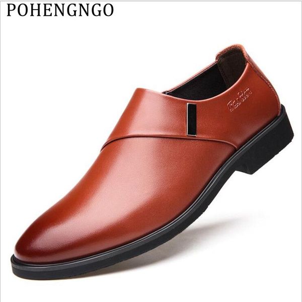 

2019 luxury men wedding party flats comfortable office casual business slip-on classic men oxford pointed dress shoes, Black