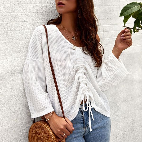 

knitted sweater woman crop autumn and winter sweater leader kou long bridge front row tight collar loose, White;black