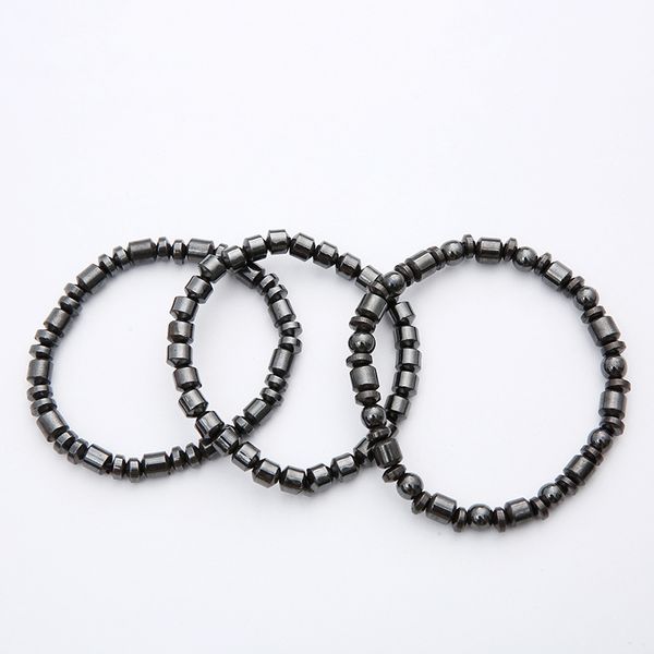 

europe and america cross border 6 li ancient beads magnetic magnet therapy bracelets diy jewelry electroplated black cholelithia, Silver
