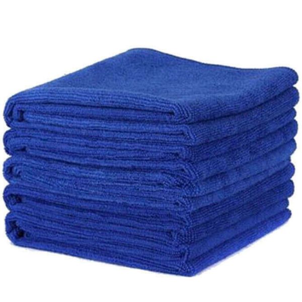 

50x microfiber cleaning cloth blue towel set for car polishing auto det 30x30cm