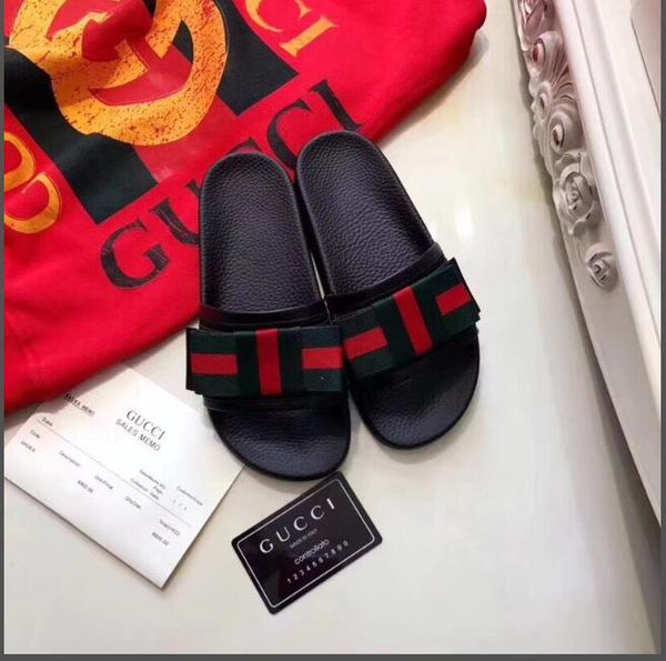 

new slides luxury women sandals luxury slippers flip flops ace womens mens sandals non-slip slippers with box, Black