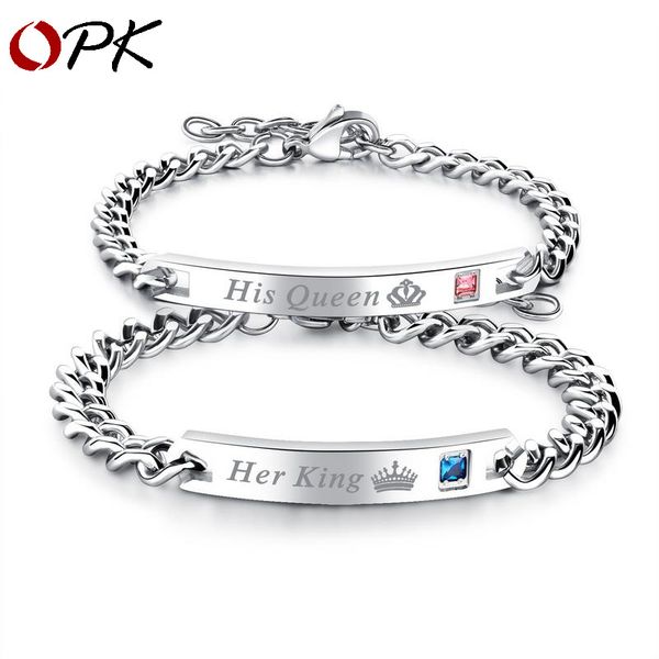 

style accessories delicacy inlaid zircon couples bracelets titanium steel men and women-bracelet bracelet valentine's day gift, Black