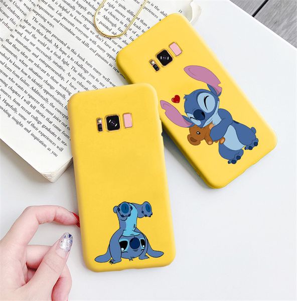 

cartoon cute stich stitch colored soft silicone phone case for samsung s8 s8plus s9 s9plus s10 s10e s10plus note9