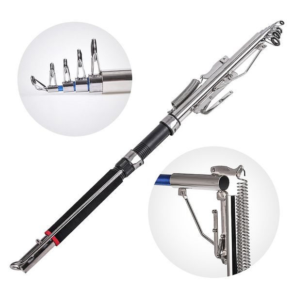 

upgraded automatic fishing rod new adjustable fish pole stainless steel cashing rod without reel