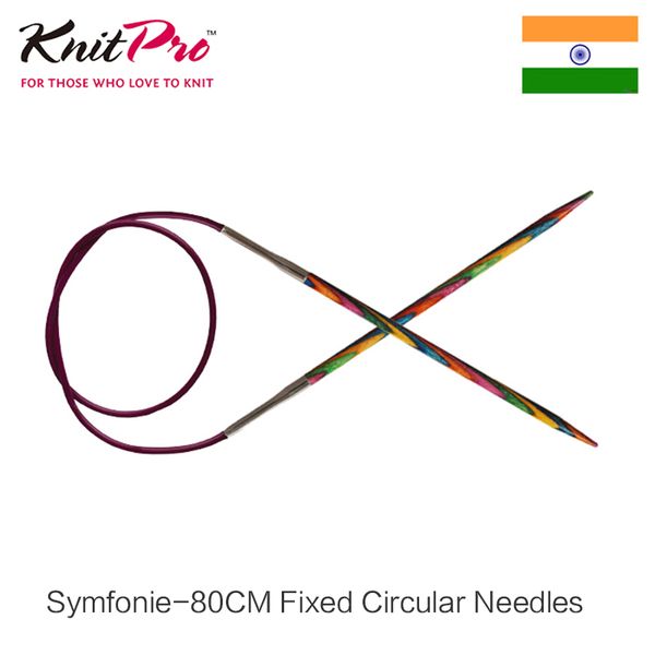 

1 piece knitpro symfonie-80cm fixed circular needle, Black