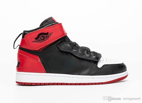 

high authentic air 1 high flyease gym red black basketball shoes gym red-white-black men sports sneakers cq3835-001 with box