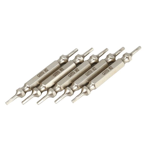 

a000734 5pcs 65mm s2 alloy steel high precision double head hex head magnetic screwdriver bits set for drills/screwdiver