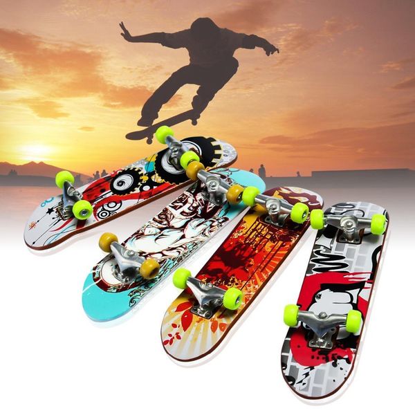 

professional mini finger skateboard toy alloy stents maple wooden fingerboard finger skate board model novelty children gift